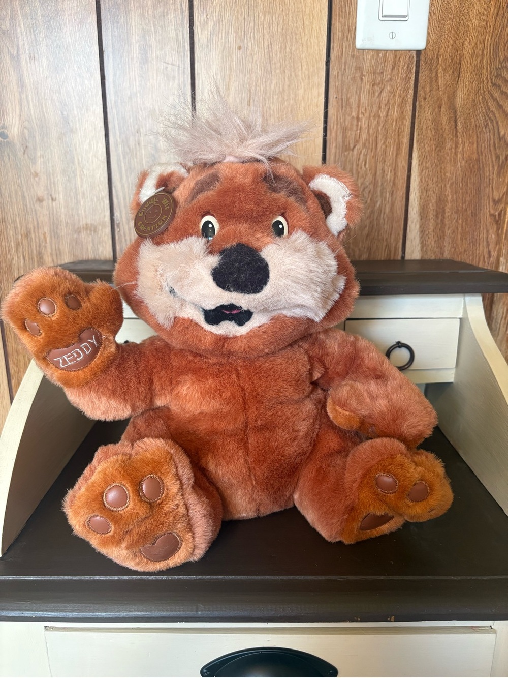 Vintage 1989 Zeddy Zellers Bear Plush Cuddle Wit Creations Canada Mascot